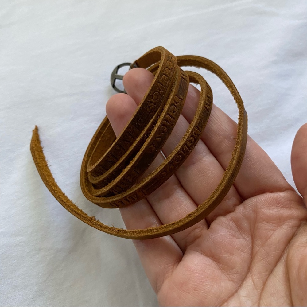 Genuine Leather Bohemian Wrap Bracelet Rustic Boho Cuff Walnut Brown - Picture 4 of 6
